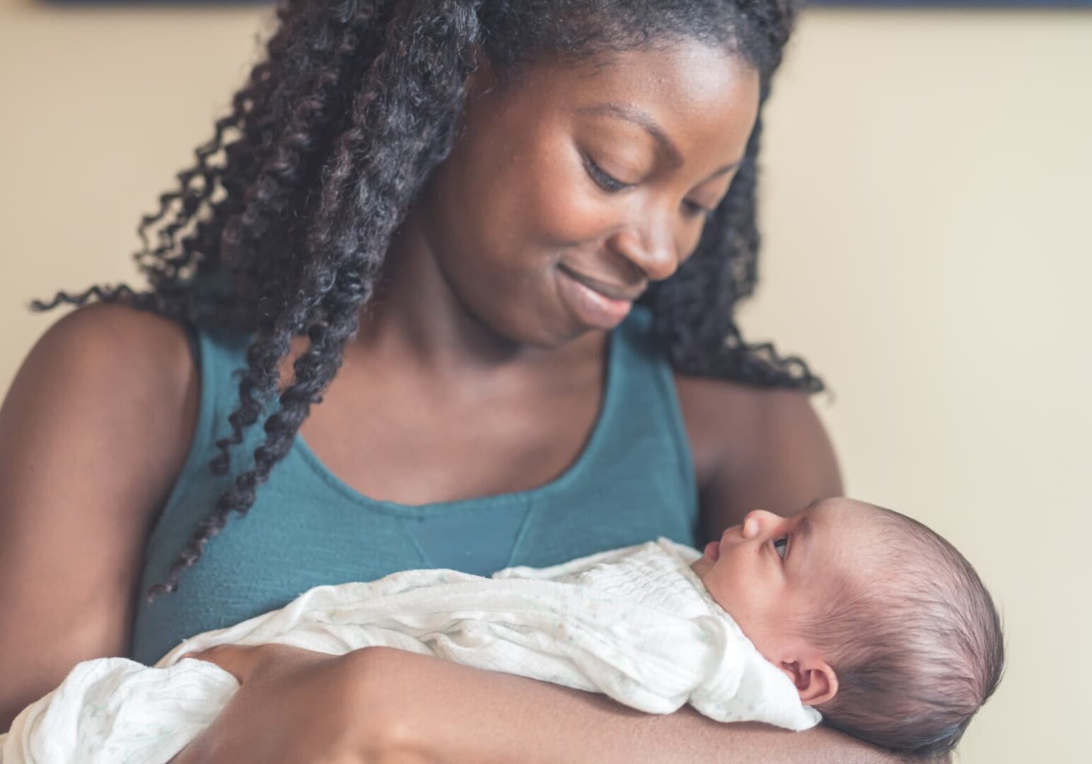 New mom with baby